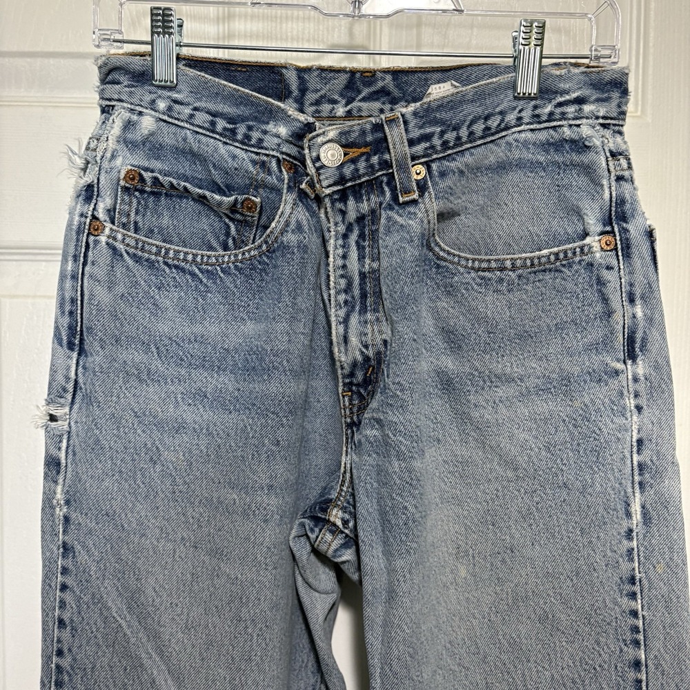 Levi's 550 Relaxed Fit Jeans Men's 31x34 Distressed Light Wash Denim Vintage USA